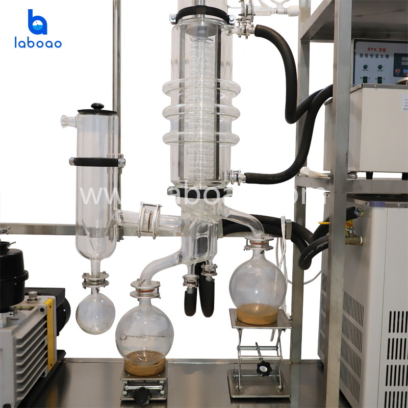 Equipamento de destilação molecular de filme limpado para óleo de CBD