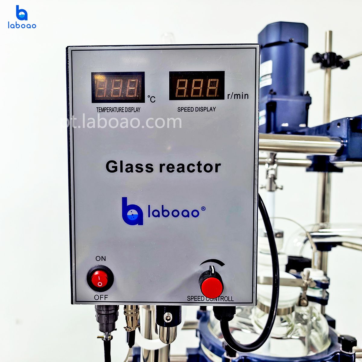 10-100L Reator de vidro encamisado de três camadas