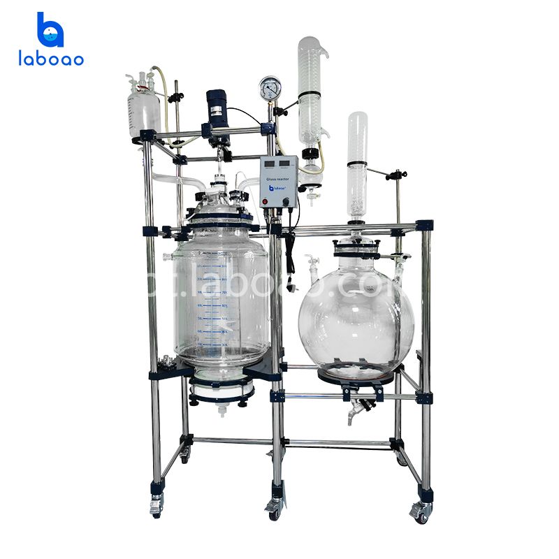 Reator de vidro revestido com filtro de cristalização 100L