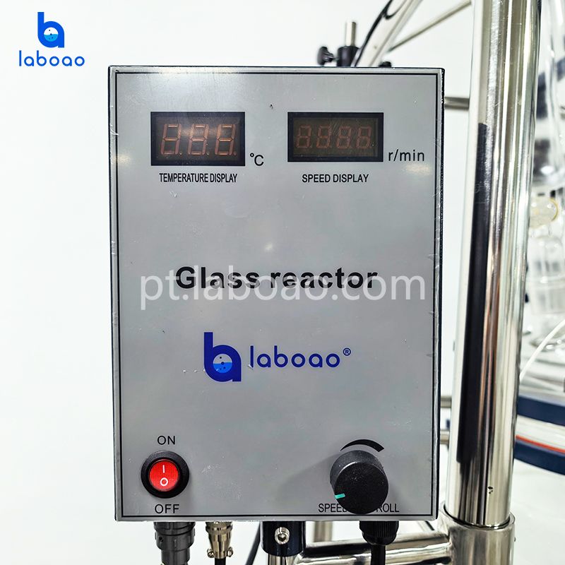 Reator de vidro revestido com filtro de cristalização 100L