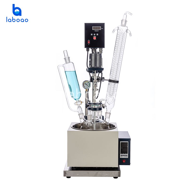 Reator de vidro de camada única 1L