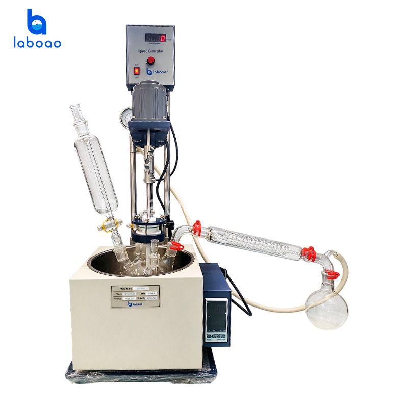 Reator de vidro de camada única 2L