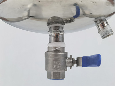 Reator pequeno de aço inoxidável revestido 2L detalhe - Válvula de material de precisão, sem derrame, sem vazamento, solução de reciclagem rápida.