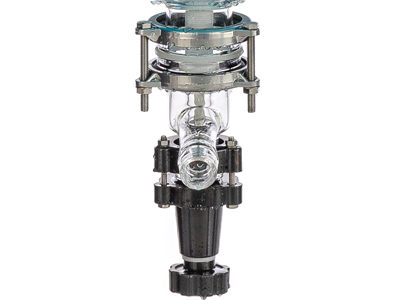 Separador de líquido de vidro 50L 100L detalhe - Válvula de descarga de vidro, solução de recuperação é muito rápida