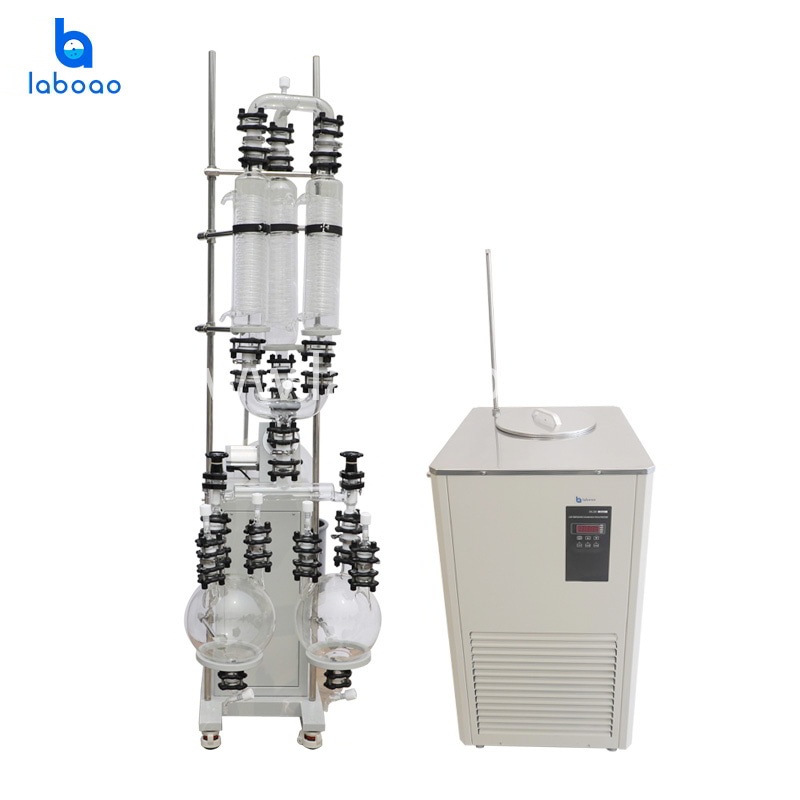 Evaporador 20L rotativo com condensador duplo e frascos receptores