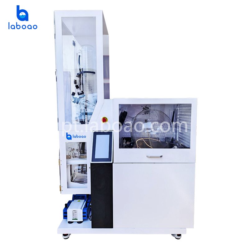 Evaporador Rotativo com Dispositivo de Proteção e Enchimento e Drenagem Automáticos