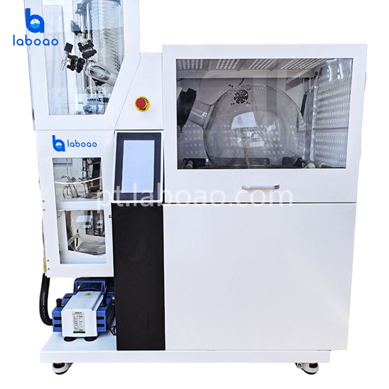 Evaporador Rotativo com Dispositivo de Proteção e Enchimento e Drenagem Automáticos